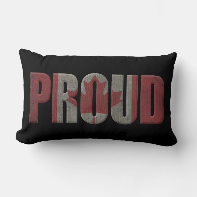 Coussin Rectangle Fier canadien (Recto)