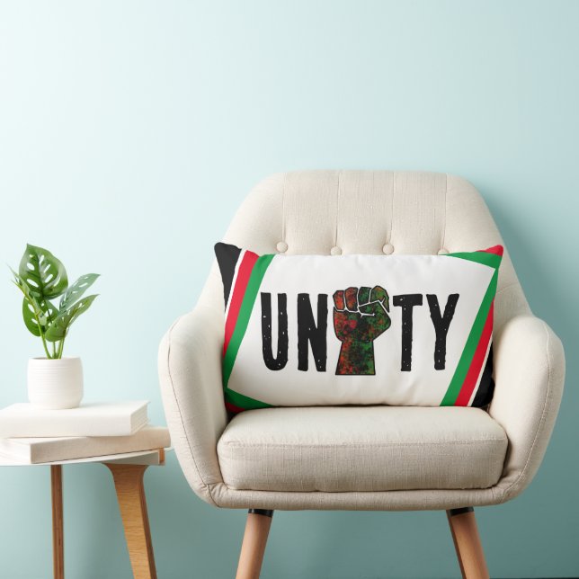 Coussin Rectangle fierté noire drapeau rouge vert poing panafricain  (Chaise)