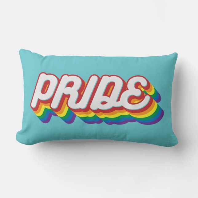 Coussin Rectangle Fierté| Style des années 70 (Recto)