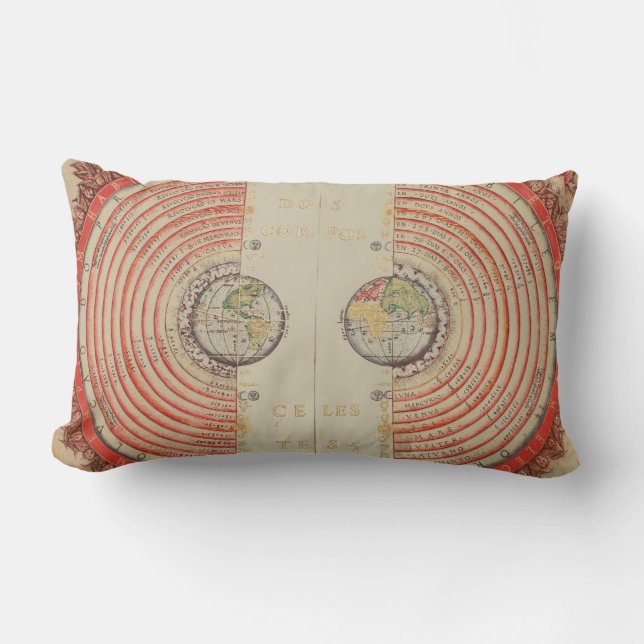 Coussin Rectangle Figure des corps célestes de Bartolomeu Velho (Recto)