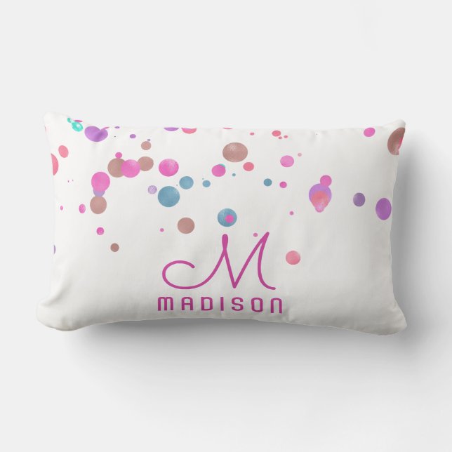 Coussin Rectangle Fille Sirène Parties scintillant & Foil Confetti M (Recto)