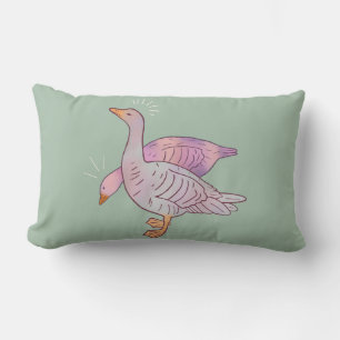 Coussin Rectangle Filles d'oies Duo d'oies de l'art folklorique fa