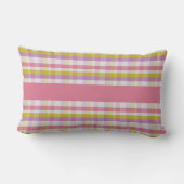 Coussin Rectangle Filles mignonnes à carreaux pastel (Verso)