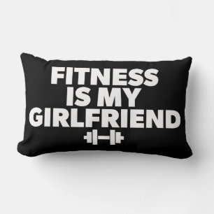 Coussin Rectangle Fitness Is My Girl friend - Motivation de l'entraî