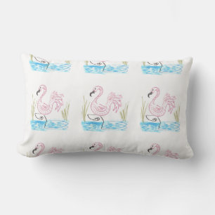 Coussin Rectangle Flamant rose #13 par EelKat Wendy C Allen