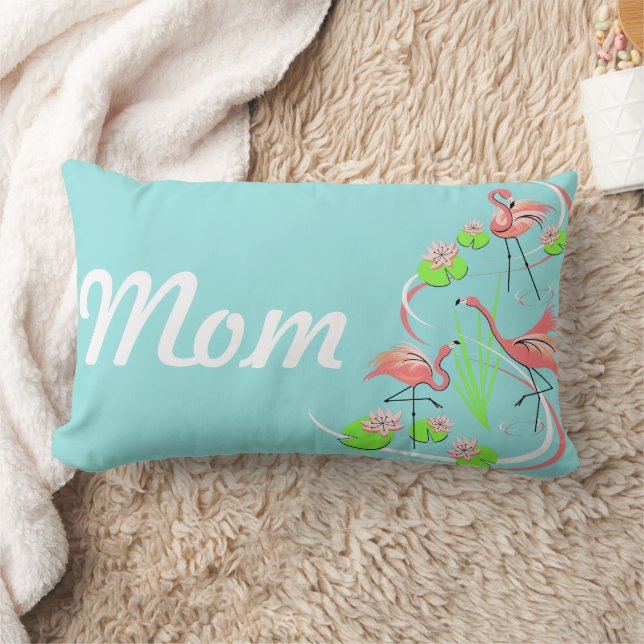 Coussin Rectangle Flamant rose Fandango Trio Maman lombbar (Couverture)