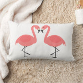 Coussin Rectangle Flamants Roses Tropicaux Amour - Mariage Plage Lua (Couverture)