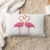 Coussin Rectangle Flamants Roses Tropicaux Amour - Mariage Plage Lua (Couverture)