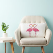Coussin Rectangle Flamants Roses Tropicaux Amour - Mariage Plage Lua (Chaise)