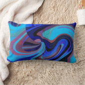 Coussin Rectangle Flèche cosmique d'oreiller bleu N rose (Couverture)