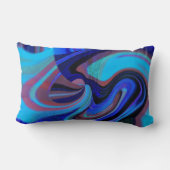 Coussin Rectangle Flèche cosmique d'oreiller bleu N rose (Verso)