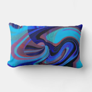 Coussin Rectangle Flèche cosmique d'oreiller bleu N rose