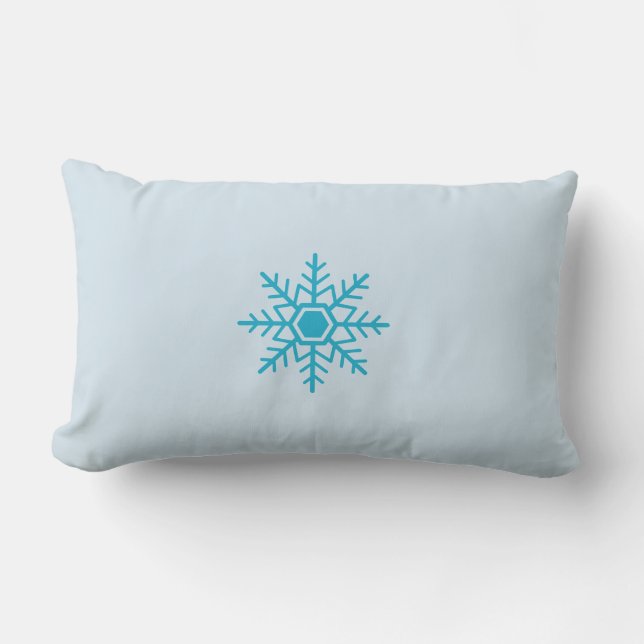 Coussin Rectangle Flèche de neige Blue Motif hiver (Recto)