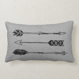 Coussin Rectangle Flèches gris rustique