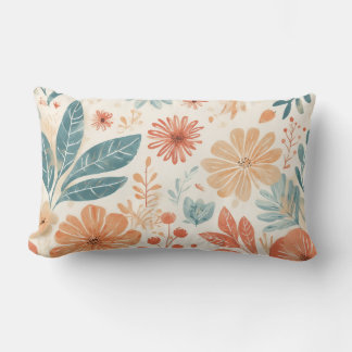 Coussin Rectangle Fleur Abstraite