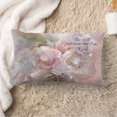 Coussin Rectangle Fleur apaisante avec un message biblique Lumbar Cu (Couverture)