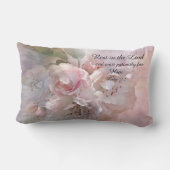 Coussin Rectangle Fleur apaisante avec un message biblique Lumbar Cu (Verso)
