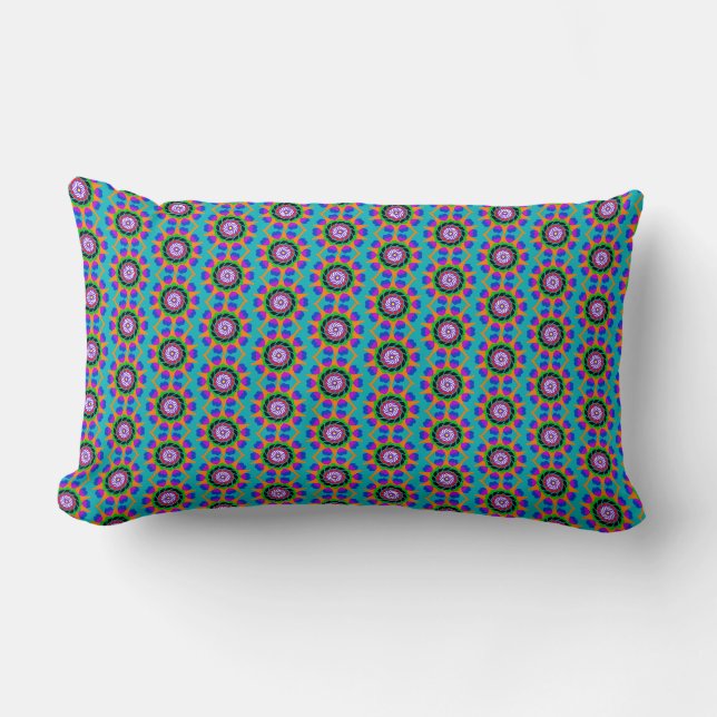 Coussin Rectangle Fleur colorée (Recto)