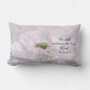 Coussin Rectangle Fleur de Calme avec un message biblique