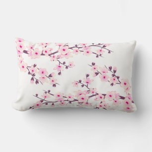 Coussin Rectangle Fleur de cerisier (Sakura) rose