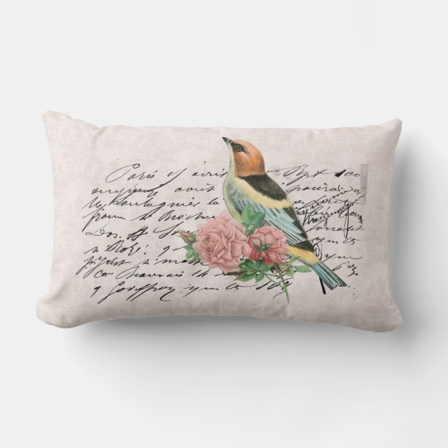 Coussin Rectangle Fleur de style country français vintage (Recto)