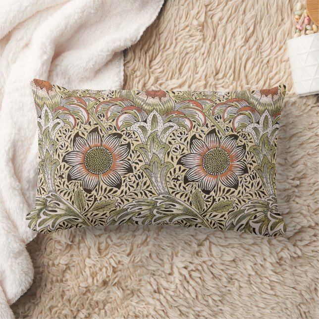 Coussin Rectangle Fleur de vigne botanique Corncockle de William Mor (Couverture)
