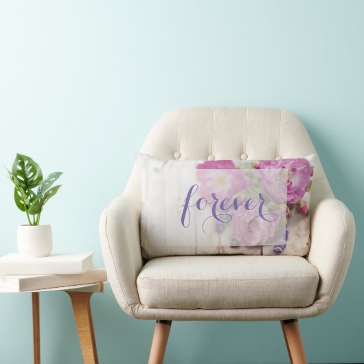 Coussin Rectangle Fleur d'été Wild Rose & Lavender (Chaise)