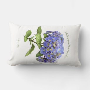 Coussin Rectangle Fleur d'hortensia bleue