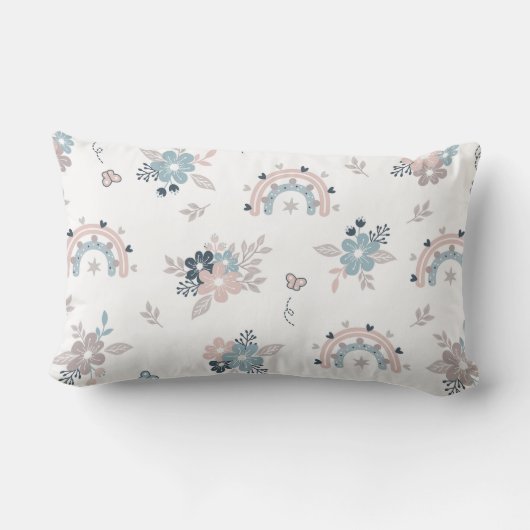 Coussin Rectangle Fleur Et Boho Motif Sans Fil (Verso)