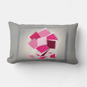 Coussin Rectangle Fleur fuchsia Abstraite