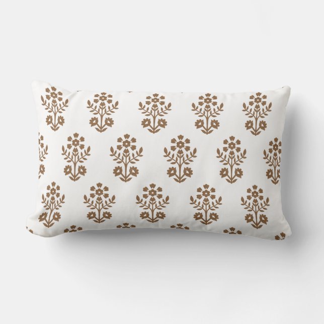 Coussin Rectangle Fleur moutarde d'impression en bloc (Recto)