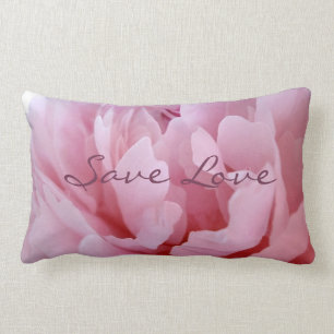 Coussin Rectangle Fleur rose de pivoine