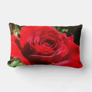 Coussin Rectangle Fleur rose rouge vif Belle florale