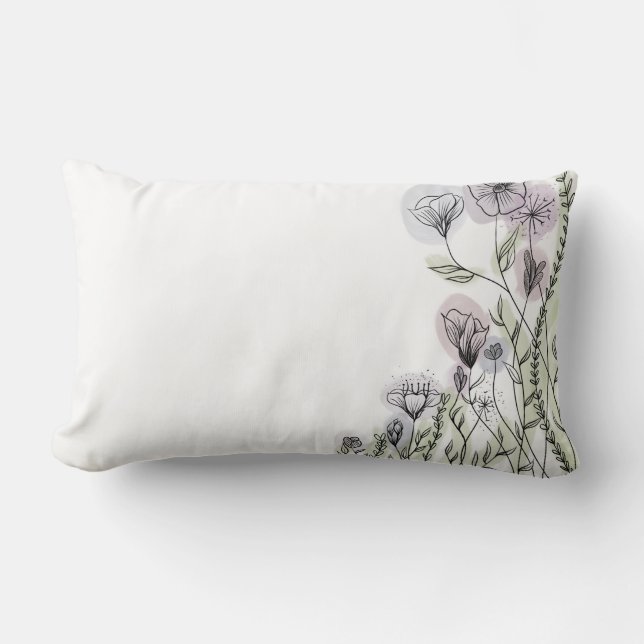 Coussin Rectangle Fleur sauvage (Recto)