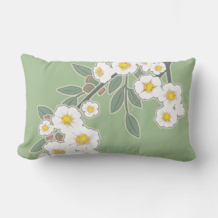 Coussin Rectangle Fleurs Cerise au Printemps