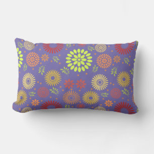 Coussin Rectangle Fleurs d'automne colorées dans des tons chauds