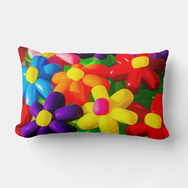 Coussin Rectangle Fleurs de ballons de jouets (Recto)