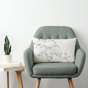 Coussin Rectangle Fleurs de cerisier blanches Choisir le fond