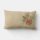 Coussin Rectangle Fleurs de cuir sur le daim (Verso)