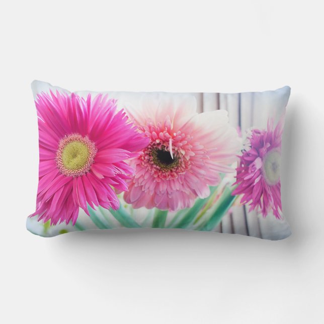 Coussin Rectangle Fleurs de Gerbera (Recto)