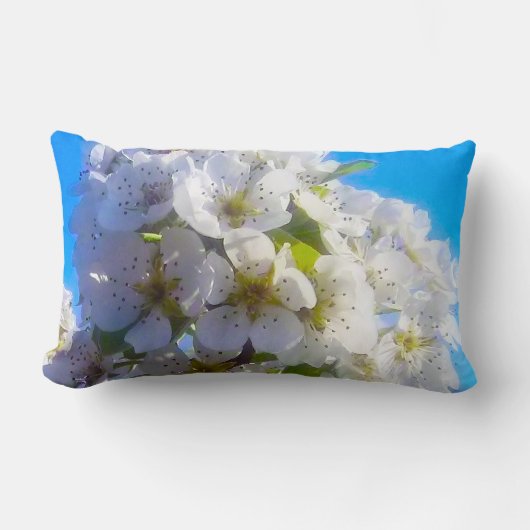 Coussin Rectangle Fleurs de poirier (Recto)