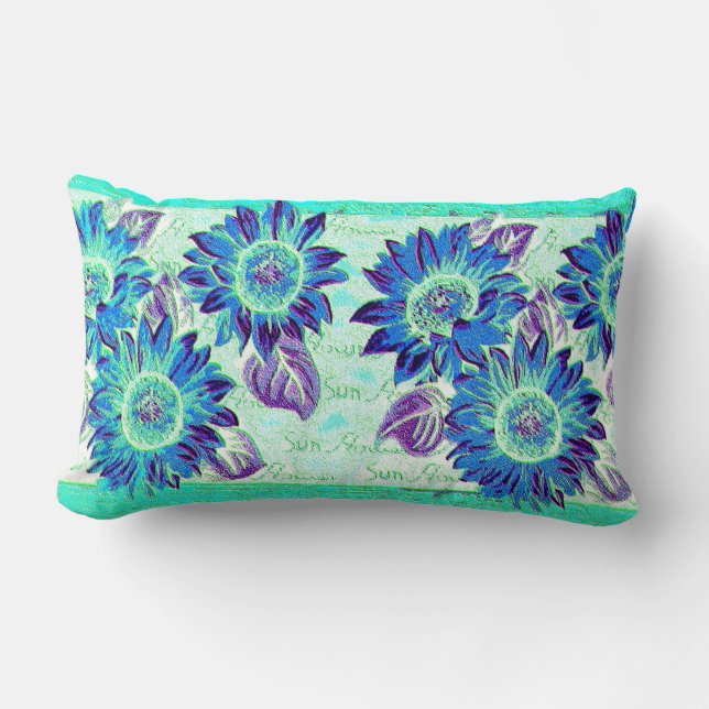 Coussin Rectangle Fleurs de soleil branlantes (Recto)