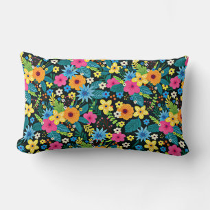 Coussin Rectangle Fleurs Ditsy Vibrantes Motif Floral Design-43785