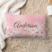 Coussin Rectangle Fleurs florales de fleurs de cerisier rose (Couverture)