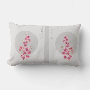 Coussin Rectangle Fleurs florales japonaises roses au printemps