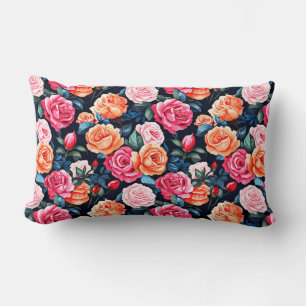 Coussin Rectangle Fleurs florales roses Motif-80037