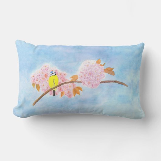 Coussin Rectangle Fleurs & Jardin Oiseau (Recto)