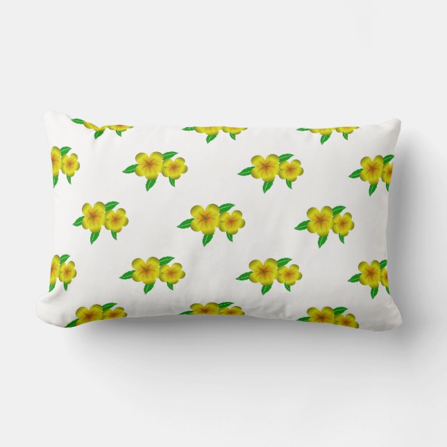 Coussin Rectangle Fleurs jaunes de Damiana (Recto)