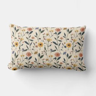 Coussin Rectangle Fleurs jaunes gaies