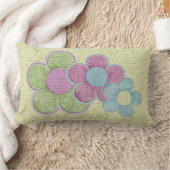 Coussin Rectangle Fleurs pastel texturées (Couverture)